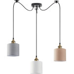 Homelighting SE21-BR-10-BL3-SH123 Magnum Flex White, Grey, Brown Shade Pendant+ - (77-9032)