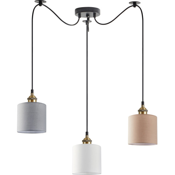 Homelighting SE21-BR-10-BL3-SH123 Magnum Flex White, Grey, Brown Shade Pendant+ - (77-9032)