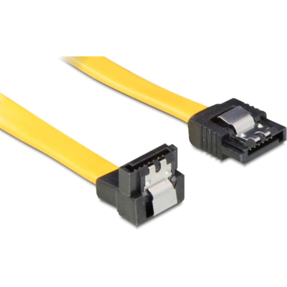 Powertech ������� Sata ������� 90�, 6 Gb/s, 0.70m, ������� - (CAB-W046)