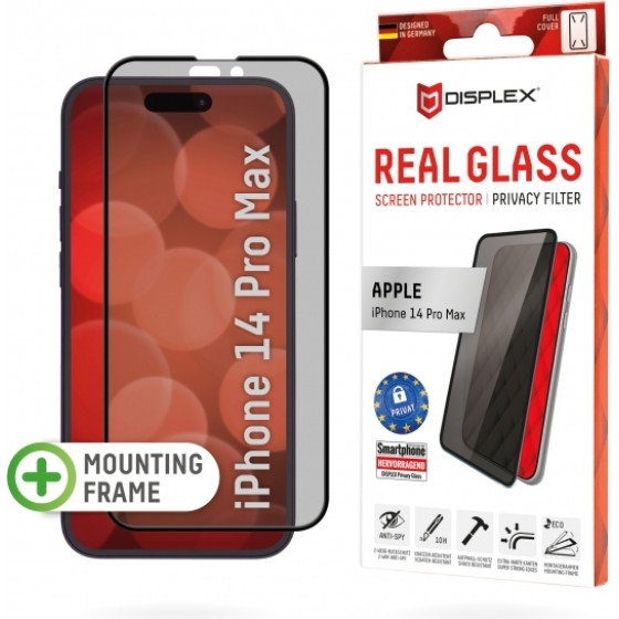 Displex Real Glass 3D Apple Iphone 14 Pro Max Privacy With Applicator - (01709)