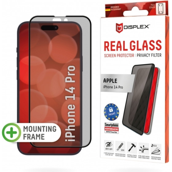 Displex Real Glass 3D Apple Iphone 14 Pro Privacy With Applicator - (01707)