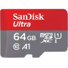 Sandisk SDSQUAB-064G-GN6MA Ultra Microsdxc 64GB + Sd Adapter 140MB/s A1 Class 10 UHS-I