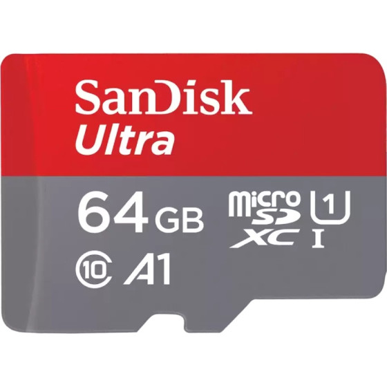 Sandisk SDSQUAB-064G-GN6MA Ultra Microsdxc 64GB + Sd Adapter 140MB/s A1 Class 10 UHS-I