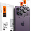 Spigen Optik Ez Fit Tempered Glass For Camera Lens Iphone 14 Pro / 14 Pro Max Black 2pCs - (AGL05205)