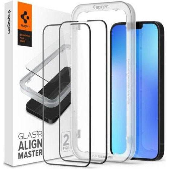 Spigen Tempered Glass Full Face Glas.tR Align Master Apple iPhone 13/ 13 Pro/ 14 ����� (2 ���.) - (AGL03387)