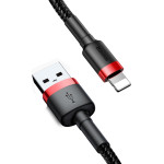 Baseus ������� �������� Usb �� Lightning Cafule Braided QC3.0 1.5A 2m ����� ������� - (CALKLF-C19)
