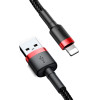 Baseus ������� �������� Usb �� Lightning Cafule Braided QC3.0 2.4A 1m ����� ������� - (CALKLF-B19)