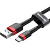 Baseus ������� �������� Usb �� Type C Cafule Braided QC3.0 3A 1m ����� ������� - (CATKLF-B91)