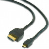 Cablexpert Hdmi Male To Micro D-Male Black Cable With GOLD-Plated Connectors 4.5M - (CC-HDMID-15)