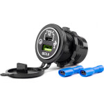 AMiO ����� ��������� ��������� Usb Quick Charge +Usb TYPE-C 12/24V �37mmX51mm MOD-08 - (02858)