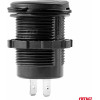 AMiO ����� ��������� ��������� Usb Quick Charge +Usb TYPE-C 12/24V �37mmX51mm MOD-08 - (02858)