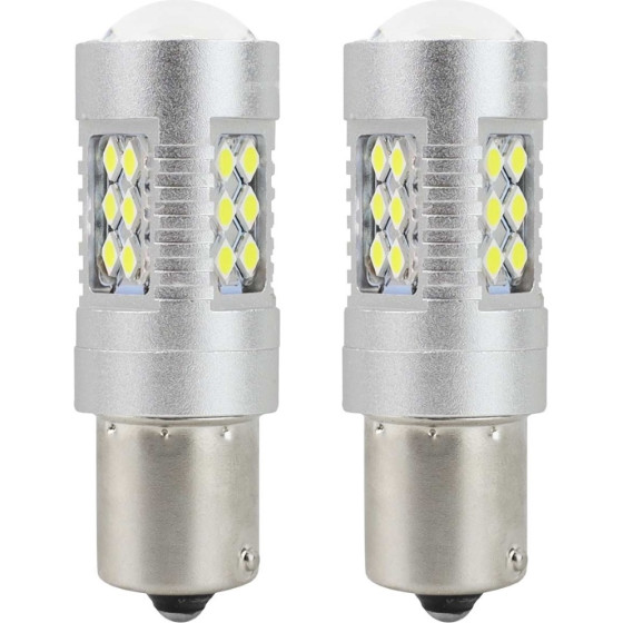 AMiO P21W 12/24V BA15s 24xSMD3030 CAN-Bus ��������� (����������) 2���. - (01445)