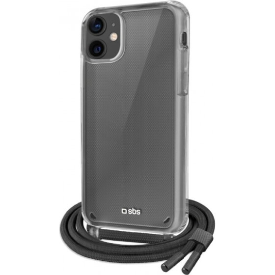 SBS Necklace Case Strap Iphone 12 / 12 Pro Black Backcover - (SCROPEIP12K)
