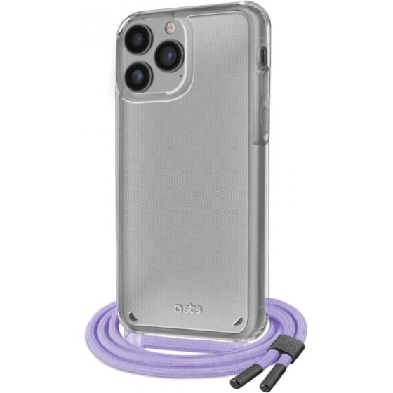 SBS Necklace Case Strap Iphone 14 Pro Purple Backcover - (SCROPEIP1461PV)