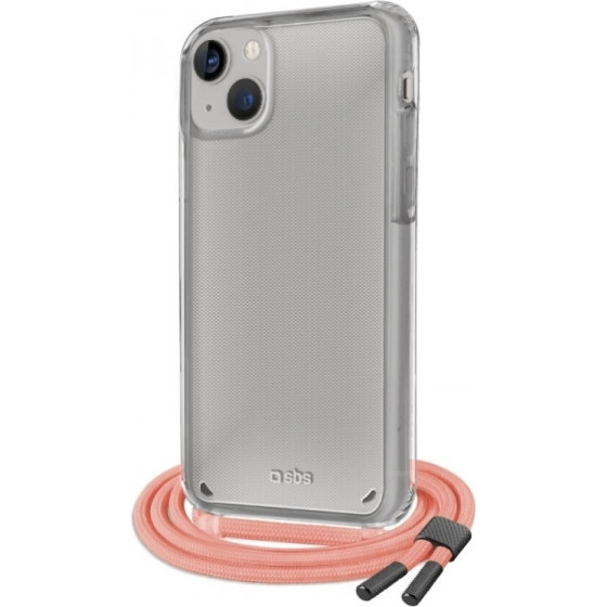 SBS Necklace Case Strap Iphone 14 Salmon Backcover - (SCROPEIP1461S)