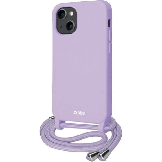 SBS Necklace Full Color Case Strap Iphone 13 Lilac Backcover - (CROPEFULLIP13V)