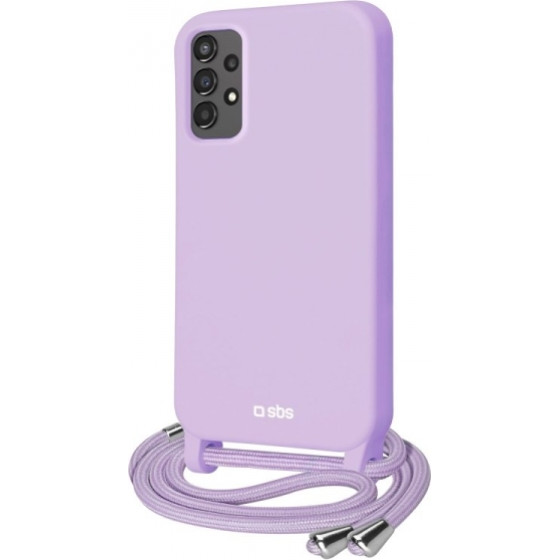 SBS Necklace Full Color Case Strap Samsung A13 4G Lilac Backcover - (OPEFULSAA134GV)