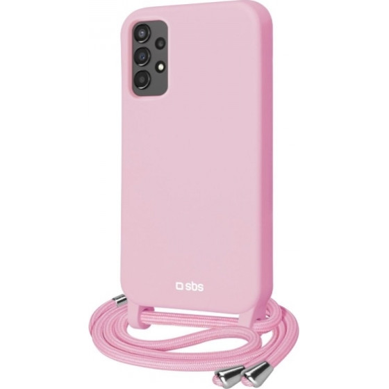 SBS Necklace Full Color Case Strap Samsung A13 4G Pink Backcover - (OPEFULSAA134GP)