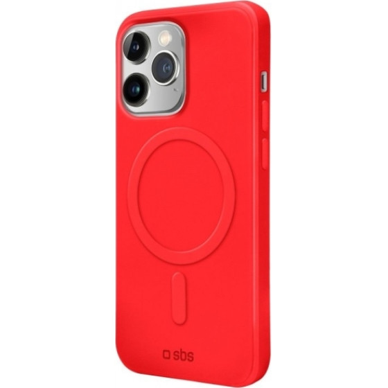 SBS Smooth Mag Iphone 14 Pro Max Red Backcover - (COVRUBIP1467PR)