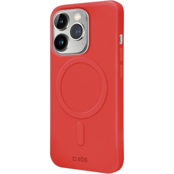 SBS Smooth Mag Iphone 14 Pro Red Backcover - (COVRUBIP1461PR)