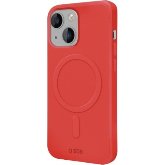 SBS Smooth Mag Iphone 14 Red Backcover - (GCOVRUBIP1461R)