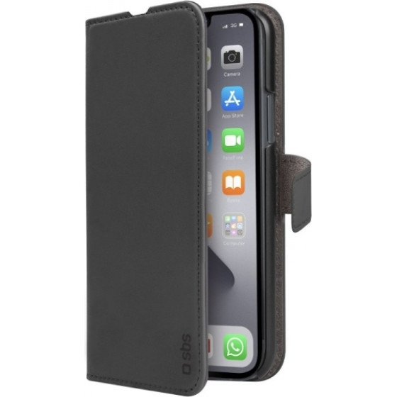 SBS Wallet Stand Book Iphone 13 Black - (BKWALIP1361K)
