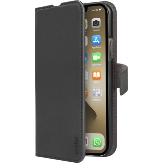 SBS Wallet Stand Book Iphone 13 Pro Max Black - (BKWALIP1367K)