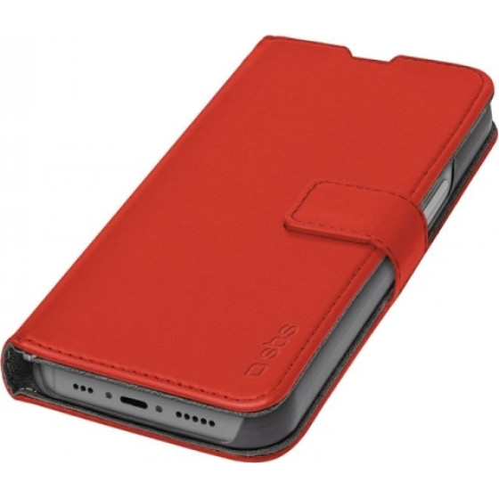 SBS Wallet Stand Book Iphone 14 Pro Red - (BKWALIP1461PR)