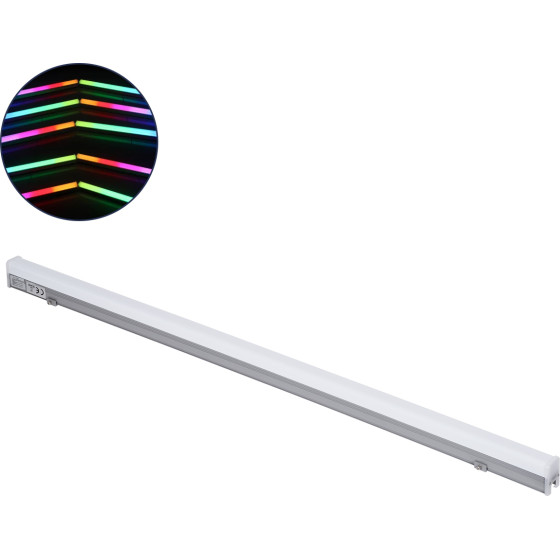 GloboStar DIGI-Bar ������� ����� �������� Wall Washer Digital Pixel Facade Tuber Bar Led 12W 720lm 180� Dc 24V ��������� IP65 L100 x W3 x H4.5cm Rgb DMX512 - ����� �� ���� ����� ������� - 3 Years Warranty - (90214)