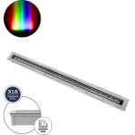 GloboStar UNDERGROUND-Passaggio ������� ��������� Wall Washer ������� Led 24W 2040lm 10� Dc 24V ��������� IP68 �� ����������� ����� �������� L108 x W9 x H7.5cm Rgbw DMX512 - ���������� ������ - 3 Years Warranty - (90197)