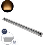 GloboStar UNDERGROUND-Passaggio ������� ��������� Wall Washer ������� Led 24W 2160lm 10� Dc 24V ��������� IP68 �� ����������� ����� �������� L108 x W9 x H7.5cm ����� ����� 2700K - ���������� ������ - 3 Years Warranty - (90196)