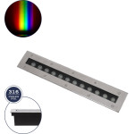 GloboStar UNDERGROUND-Remvi ������� ��������� Wall Washer ������� Led 12W 1020lm 10� Dc 24V ��������� IP68 L50 x W9 x H7.2cm Rgbw DMX512 - ���������� ������ - 3 Years Warranty - (90193)