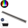 GloboStar UNDERGROUND-Remvi ������� ��������� Wall Washer ������� Led 24W 2040lm 10� Dc 24V ��������� IP68 L100 x W9 x H7.2cm Rgbw DMX512 - ���������� ������ - 3 Years Warranty - (90195)