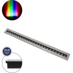 GloboStar UNDERGROUND-Remvi ������� ��������� Wall Washer ������� Led 24W 2040lm 10� Dc 24V ��������� IP68 L100 x W9 x H7.2cm Rgbw DMX512 - ���������� ������ - 3 Years Warranty - (90195)