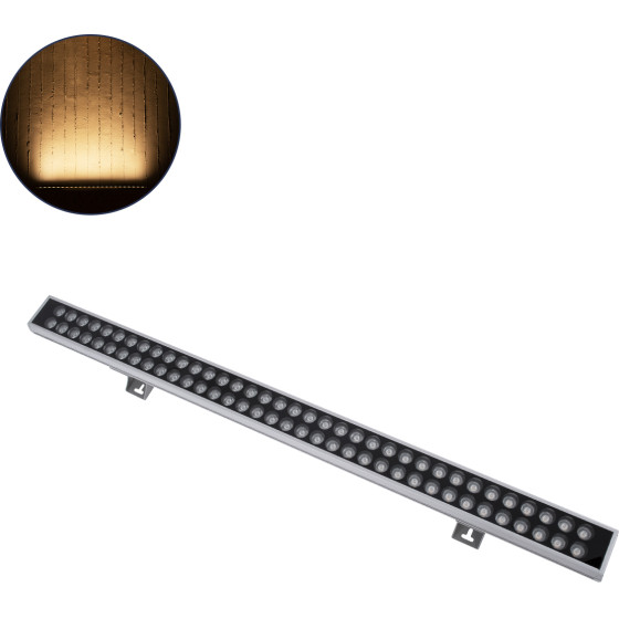 GloboStar WASHER-Gaia ����� �������� Wall Washer Led 144W 12960lm 10� Dc 24V ��������� IP67 L100 x W7.3 x H4.3cm ����� ����� 2700K - ����� - 3 Years Warranty - (90215)