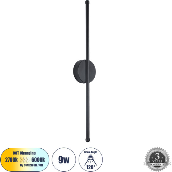 GloboStar DIADEM ��������� ������ - ������ Design LED CCT 9W 1080lm 120� AC 220-240V - �������� �������� ���� �������� On/Off All In One ����� 6000k+������ 4500k+����� 2700k �10 x �4 x �60cm - ����� - 3 Years Warranty - (61329)