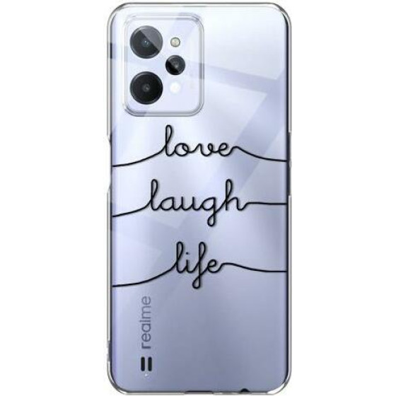 iNOS ���� Tpu Realme C31 Art Theme Love-Laugh-Life - (5205598161057)