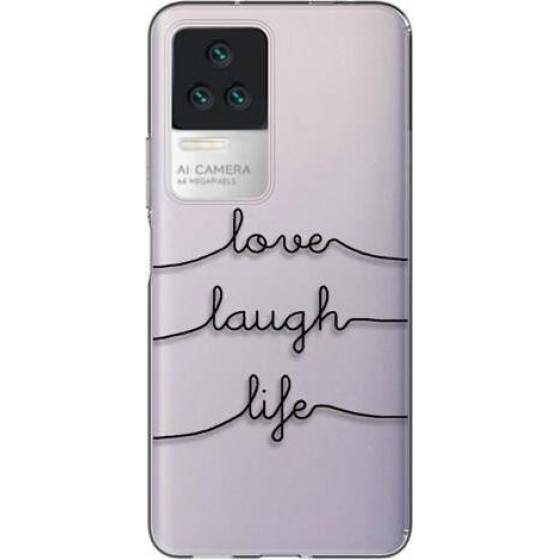 iNOS ���� Tpu Xiaomi Poco F4 5G Art Theme Love-Laugh-Life - (5205598161064)