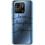 iNOS ���� Tpu Xiaomi Redmi 9C/ 10A Art Theme Love-Laugh-Life - (5205598161033)