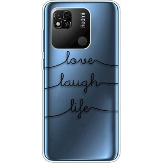 iNOS ���� Tpu Xiaomi Redmi 9C/ 10A Art Theme Love-Laugh-Life - (5205598161033)