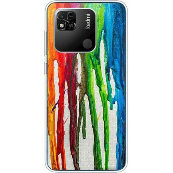 iNOS ���� Tpu Xiaomi Redmi 9C/ 10A Art Theme Vertical Watercolor - (5205598161378)
