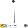 GloboStar TEARS ��������� ������ - ������ Design LED CCT 3W 330lm 180� AC 220-240V - �������� �������� ���� �������� On/Off All In One ����� 6000k+������ 4500k+����� 2700k �3.2 x �51.5cm - ����� - 3 Years Warranty - (61315)