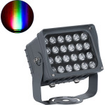 GloboStar FLOOD-Xena ��������� Wall Washer �� ������������� ������ ��� ������� ������� Led 48W 4080lm 10� Dc 24V ��������� IP65 L17.5 x W12.5 x H18cm Rgbw DMX512 - ���� ������� - 3 Years Warranty - (90700)