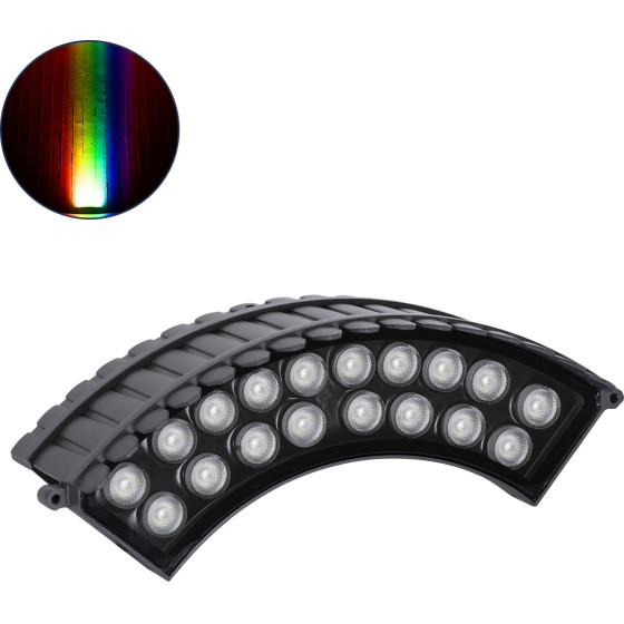 GloboStar TREELIGHT-Jina ����� ����� �������� Wall Washer �� ������������� ������ ������ ��� ���� - ������ Led 18W 1530lm 10� Dc 24V ��������� IP67 L29 x W11 x H10.5cm Rgbw DMX512 - ���� ������� - 3 Years Warranty - (90695)