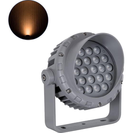 GloboStar FLOOD-Mena ��������� Wall Washer �� ������������� ������ ��� ������� ������� Led 24W 2040lm 30� Ac 220-240V ��������� IP67 L19.5 x W16 x H21cm ������������� ��������� 2200K - ���� ������� - 3 Years Warranty - (90336)