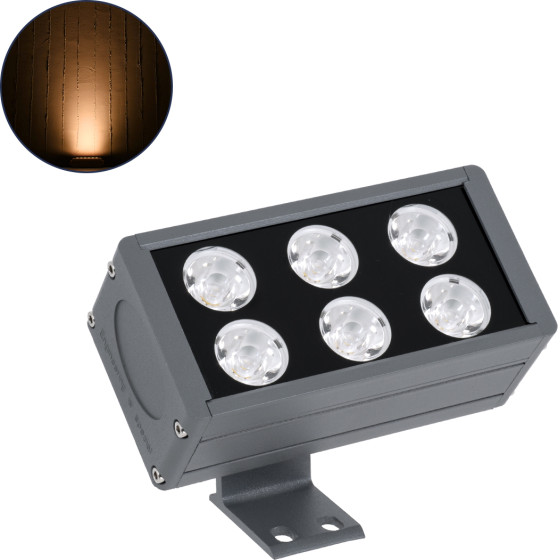 GloboStar FLOOD-Dany ��������� Wall Washer ��� ������� ������� Led 24W 2040lm 5� Dc 24V ��������� IP65 L16 x W9.5 x H7.5cm ������������� ��������� 2200K - ���� ������� - 3 Years Warranty - (90374)