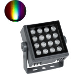 GloboStar FLOOD-Tiny ��������� Wall Washer ��� ������� ������� Led 27W 2295lm 3� Dc 24V ��������� IP65 L13.8 x W16.4 x H7cm Rgbw DMX512 - ���� ������� - 3 Years Warranty - (90370)