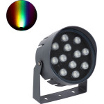 GloboStar FLOOD-Nigma ��������� Wall Washer ��� ������� ������� Led 24W 2040lm 30� Dc 24V ��������� IP65 L15 x W15 x H9.1cm Rgbw DMX512 - ���� ������� - 3 Years Warranty - (90396)