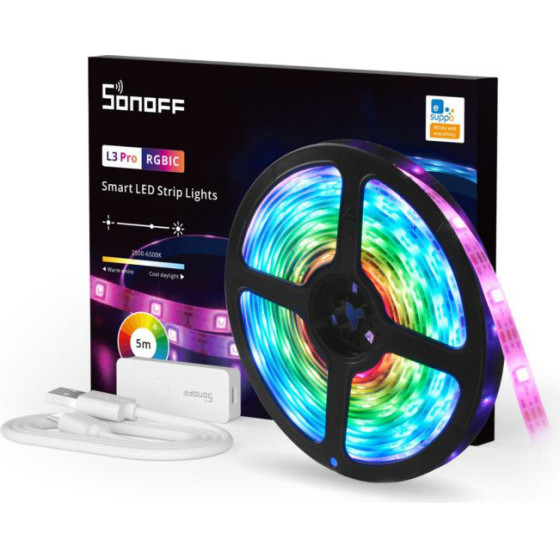 Sonoff Smart Led ������������� L3 Pro, RGBIC, ���������, Wi-Fi & BT, 5m - (L3-5M-P)
