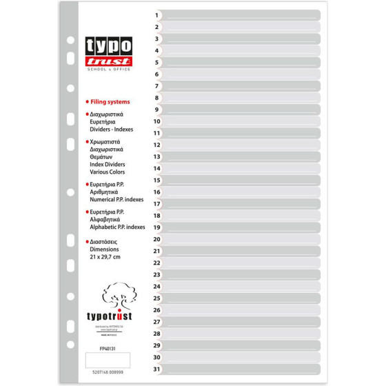 Typotrust ������������ A4 ���������� �������� 1-31 - (FP40131)